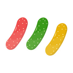 Scary Halloween Candy Element. Trick or Treat Celebration. Vector Illustration.