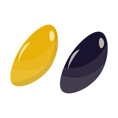 Scary Halloween Candy Element. Trick or Treat Celebration. Vector Illustration.