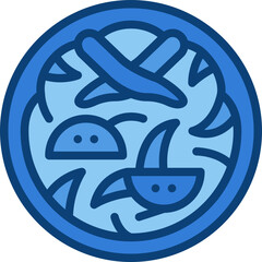 papaya salad two tone icon