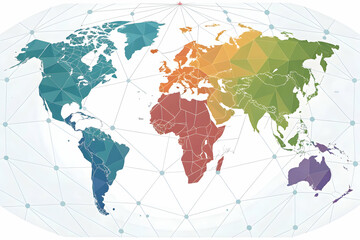 Globe world map infographics geometric concept