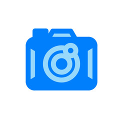 retro camera duo tone icon
