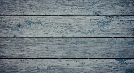 Obraz premium Whispers of Blue on Weathered Wood AI Generated