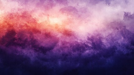 Obraz premium A twilight cloudscape with smudged ink textures, deep purples and grays, misty grunge effects,