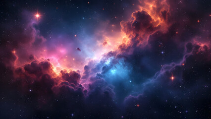 Fototapeta premium Colorful Nebula in Deep Space