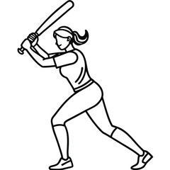 Professional Female Cricketer In Game Highlight