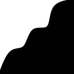 Elegant abstract black silhouette with a dynamic, flowing curve. A modern design element ideal for adding visual interest to backgrounds.