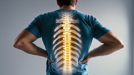 Spinal health awareness understanding back pain medical facility infographic clinical environment patient's perspective