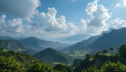 Fototapeta premium mountain landscape with clouds