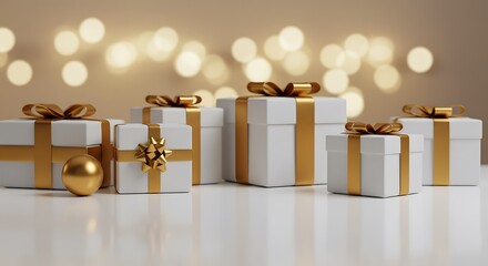 Golden Gleam, Festive Dreams AI Generated