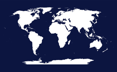 World map, Silhouette map. World map color vector modern. World Map Vector Illustration.