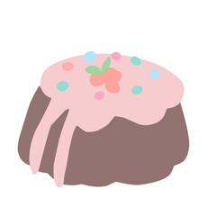 Collection of flat icons of dessert, cake illustrations