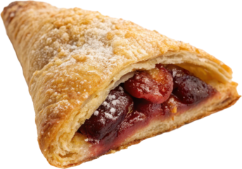 Freshly baked plum turnover pastry