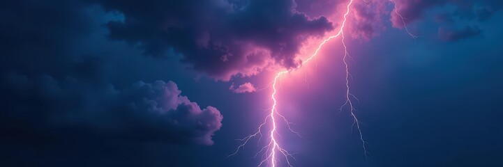 A jagged lightning bolt pierces heavy, dark clouds, scenic, dramatic, texture