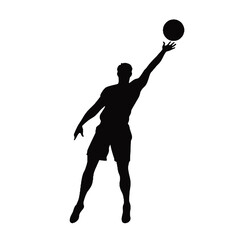 Basketball Player Silhouette Jump Shot Dunk &ndash; Vector Sports Illustration