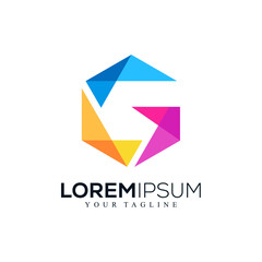 Abstract letter G logo design