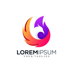 Abstract eagle logo design