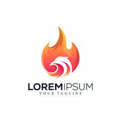 Abstract eagle logo design