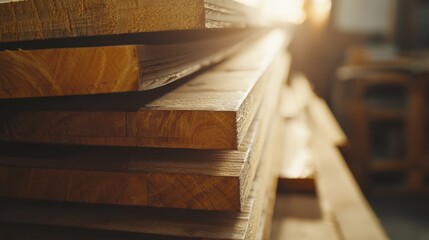 Carpenter measuring wooden planks. Featuring woodworking and precise measurement