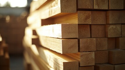 Carpenter measuring wooden planks. Featuring woodworking and precise measurement