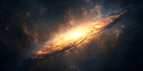 Fototapeta premium Stunning vision of nebula clouds and stars in deep space, portraying the vastness of the cosmos, interstellar wonder, and human spaceflight dreams 