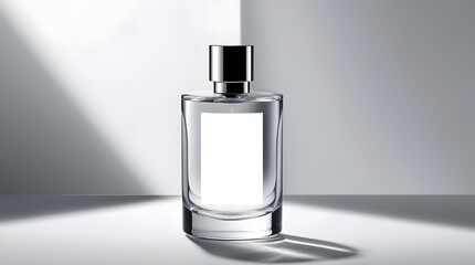 Elegant Perfume Bottle Mockup  Luxury Glass Design with Soft Lighting and Premium Background