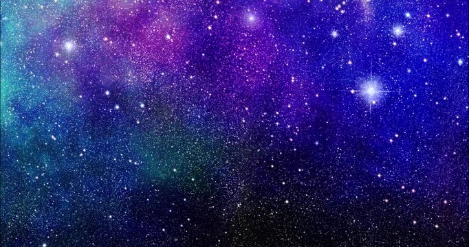 ゆっくりと動く宇宙と星の背景イラスト動画