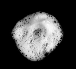 liquid white foam from soap or shampoo or shower gel Abstract soap bubbles. Set foam, soap bubble...