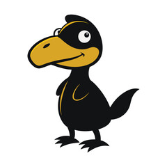 A cute cartoon bird character