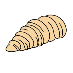 Croissant bakery vector icon flat illustration
