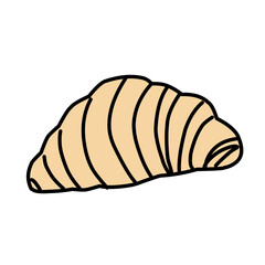 Croissant bakery vector icon flat illustration