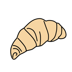 Croissant bakery vector icon flat illustration