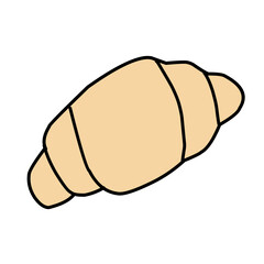 Croissant bakery vector icon flat illustration