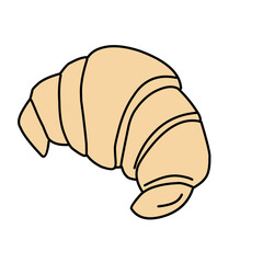 Croissant bakery vector icon flat illustration