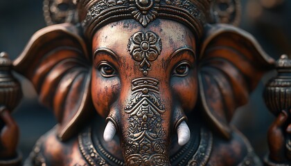 Ganesh Statue Close-up