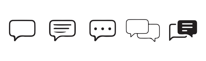 Comment icon speech bubble symbol.  Blank bubbles vector icons. Message vector icons. Vector Illustration Eps 10
