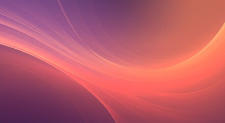 Abstract flowing colors in smooth gradients of orange and purple