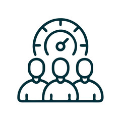 People with Speedometer Symbol Icon Design