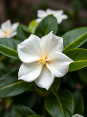 Obraz premium Closeup white Gardenia crape jasmine flower background