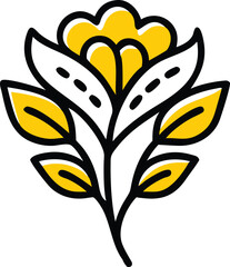Borage, Yarrow, Coreopsis, Cornflower, Verbena, Allium, Alstroemeria, Bellflower, Bougainvillea, Bouvardia, flower logo icon