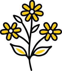 Borage, Yarrow, Coreopsis, Cornflower, Verbena, Allium, Alstroemeria, Bellflower, Bougainvillea, Bouvardia, flower logo icon