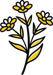 Borage, Yarrow, Coreopsis, Cornflower, Verbena, Allium, Alstroemeria, Bellflower, Bougainvillea, Bouvardia, flower logo icon