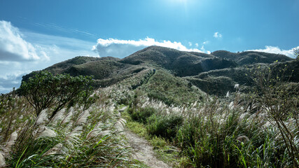 mountain landscape with blue sky