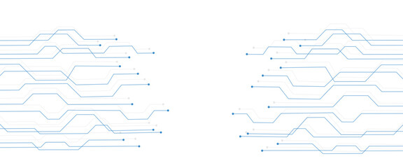 circuit board electronics digital technology banner blue 