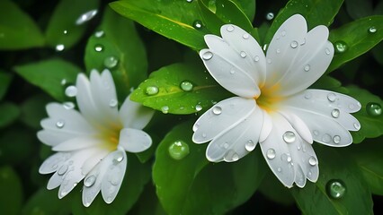 lily of the valley with water drops
