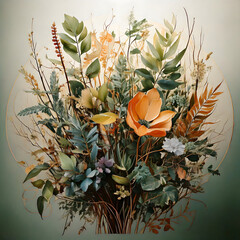 illustration of an abstract plant background