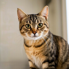 portrait of a cat with eyes closed