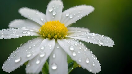 daisy with dew drops