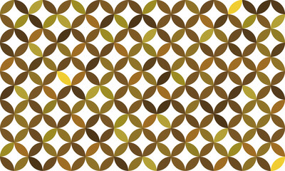 Japanese lucky patterns, Shippo-tsunagi, Golden colors