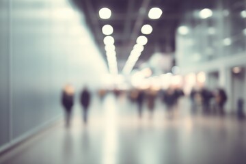 capture industrial vintage atmosphere with blurred people in background