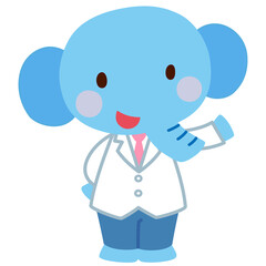 白衣を着たゾウ　ゾウのお医者さん